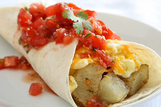 Breakfast Potato and Egg Burritos