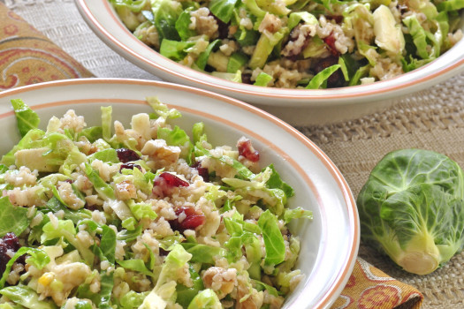 Brussel Sprouts, Cranberry, and Bulgur Salad