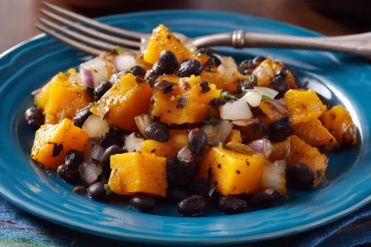 Butternut Squash with Black Beans