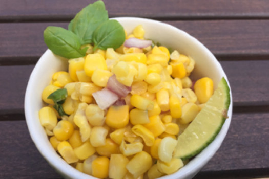 Corn Salad with Fresh Basil and Lemon