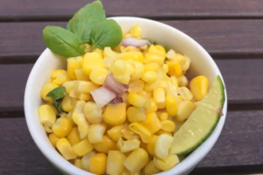 Corn Salad with Fresh Basil and Lemon