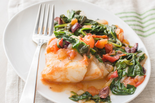 Fish with Spinach