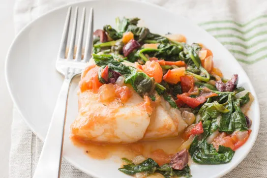 Fish with Spinach