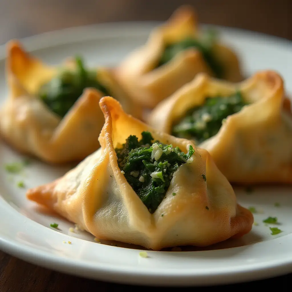 Collard Green Wontons