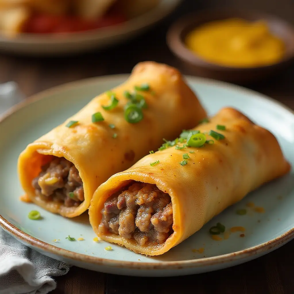 Cheeseburger Egg Rolls
