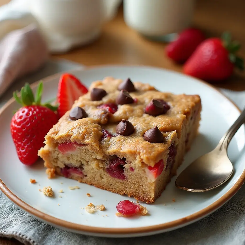 Strawberry Banana Chocolate Chip Baked Oatmeal