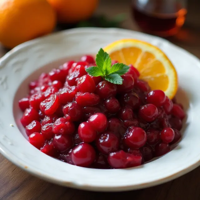 Cranberry Orange Relish with Orange Flavored Liqueur