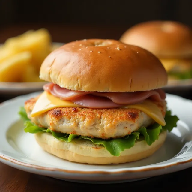 Chicken Cordon Bleu Burgers
