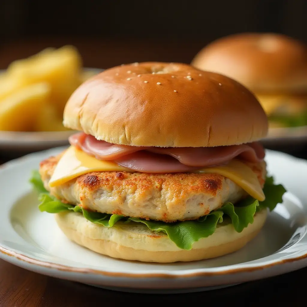 Chicken Cordon Bleu Burgers