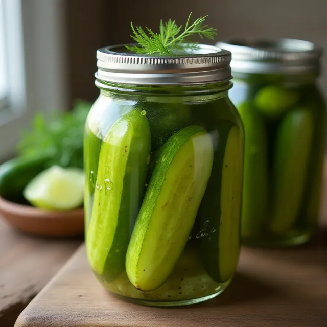Spicy Refrigerator Dill Pickles