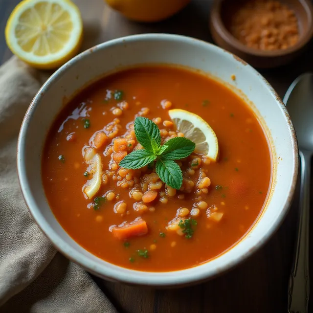 Turkish Red Lentil 'Bride' Soup