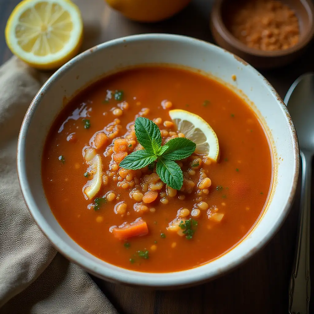 Turkish Red Lentil 'Bride' Soup