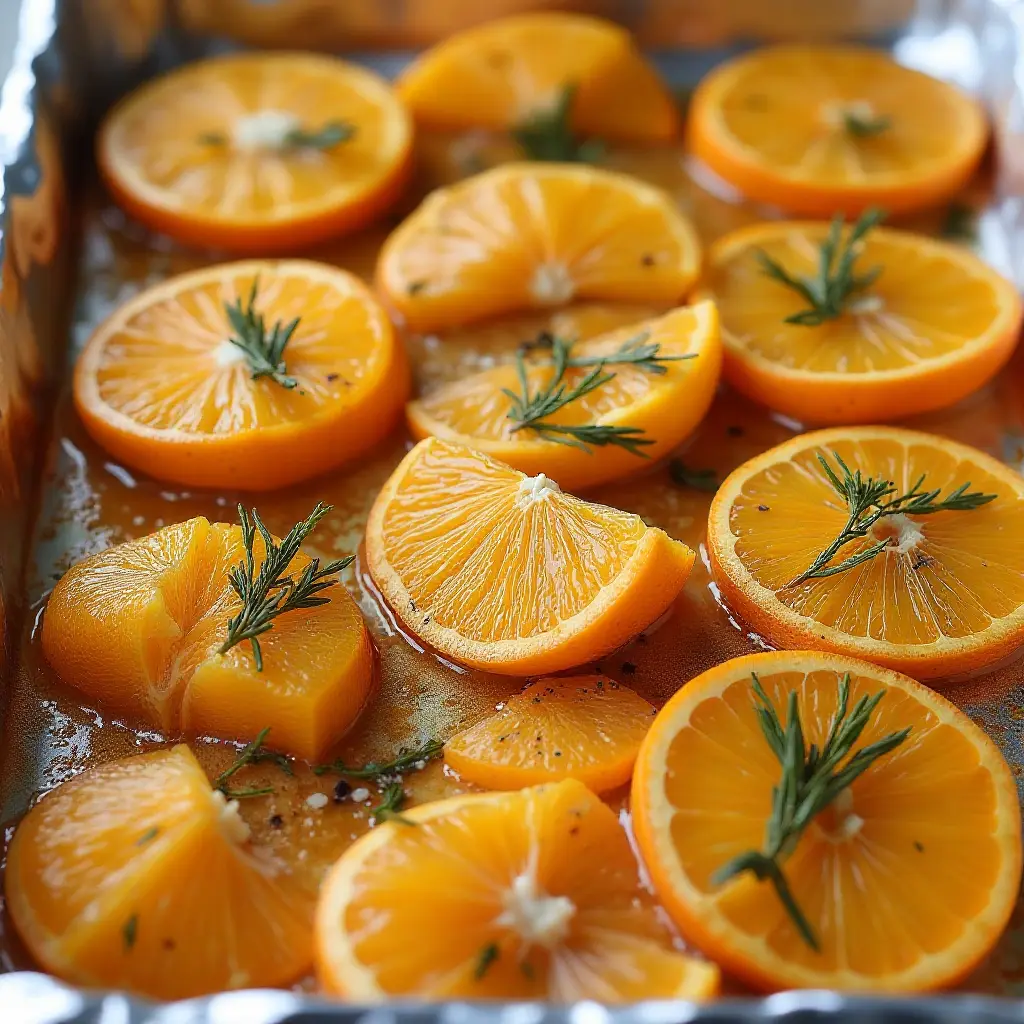 Roasted Oranges with Thyme