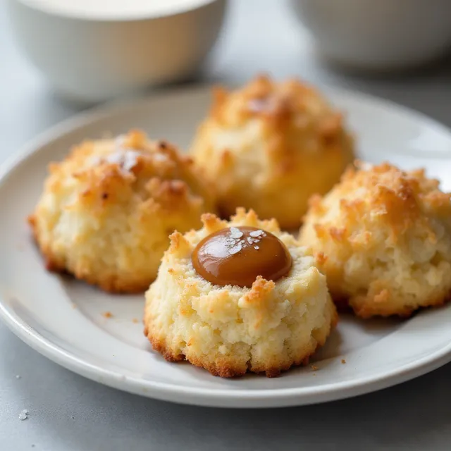Salted Caramel Coconut Macaroons
