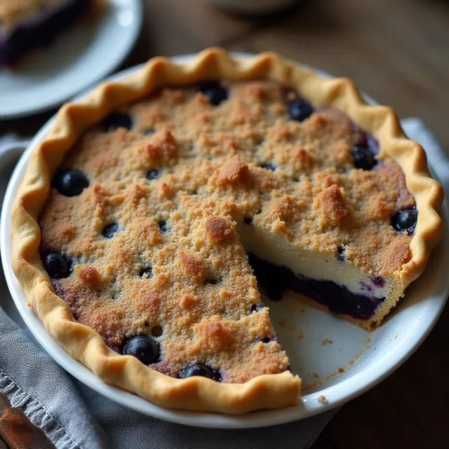 True Blue Custard Crunch Pie