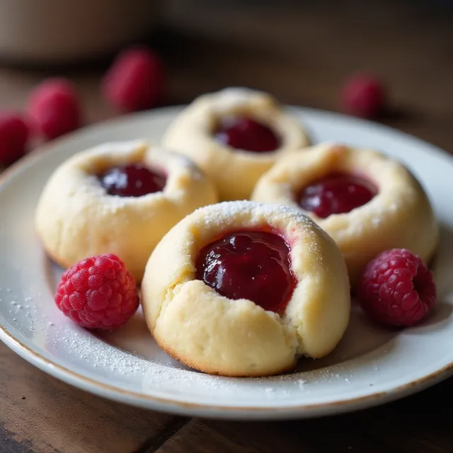 Swedish Hallongrottor Cookies (Raspberry Caves)