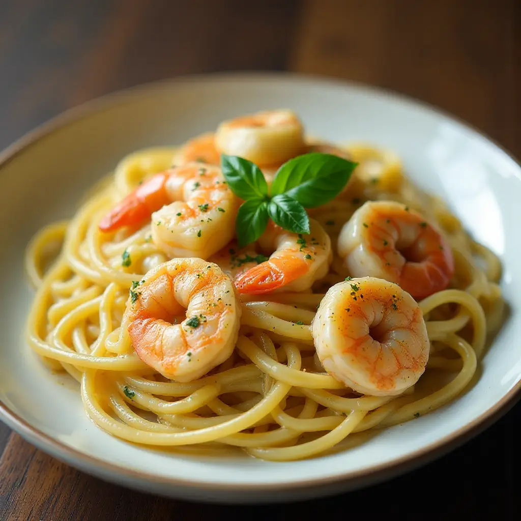 Creamy Lemon Shrimp Pasta