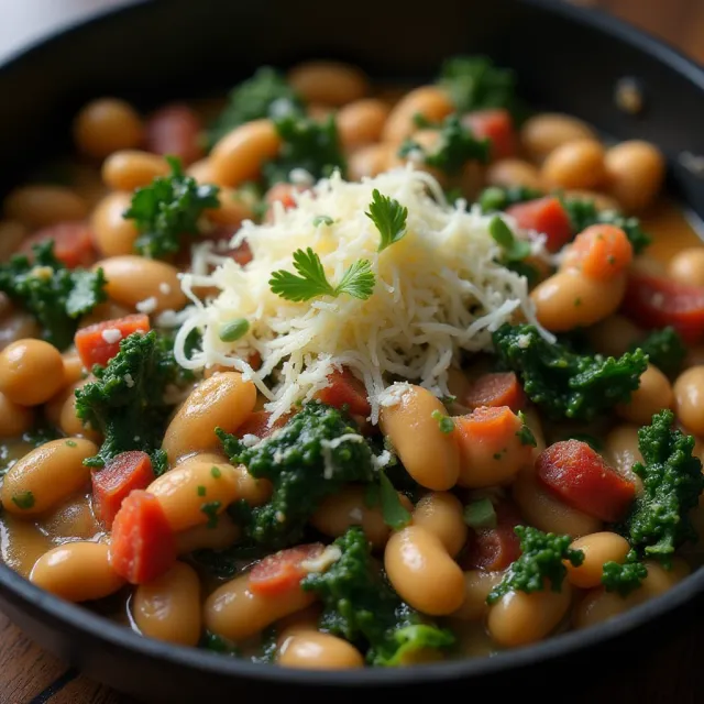 Creamy Tuscan White Bean Skillet