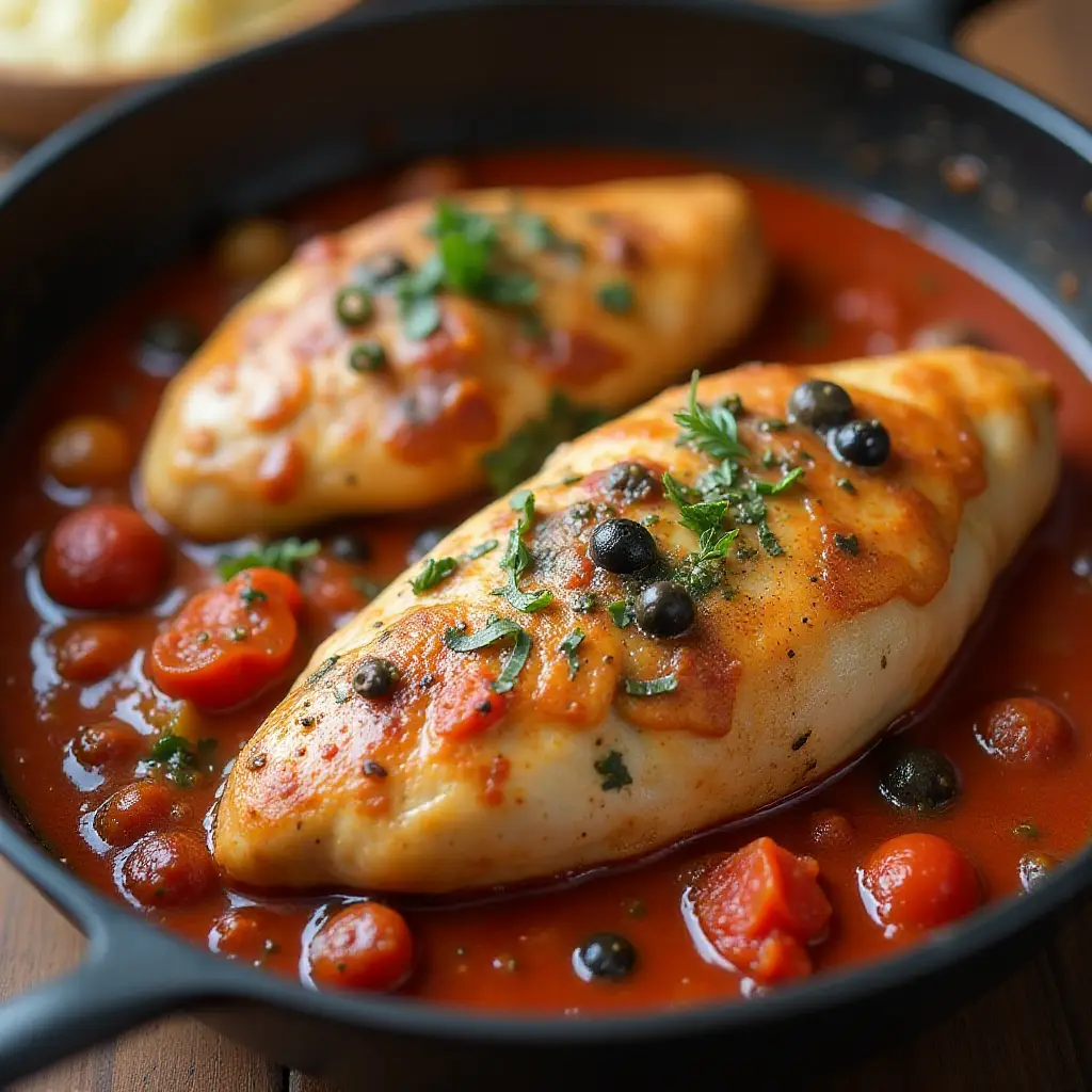 Caper Chicken Cacciatore