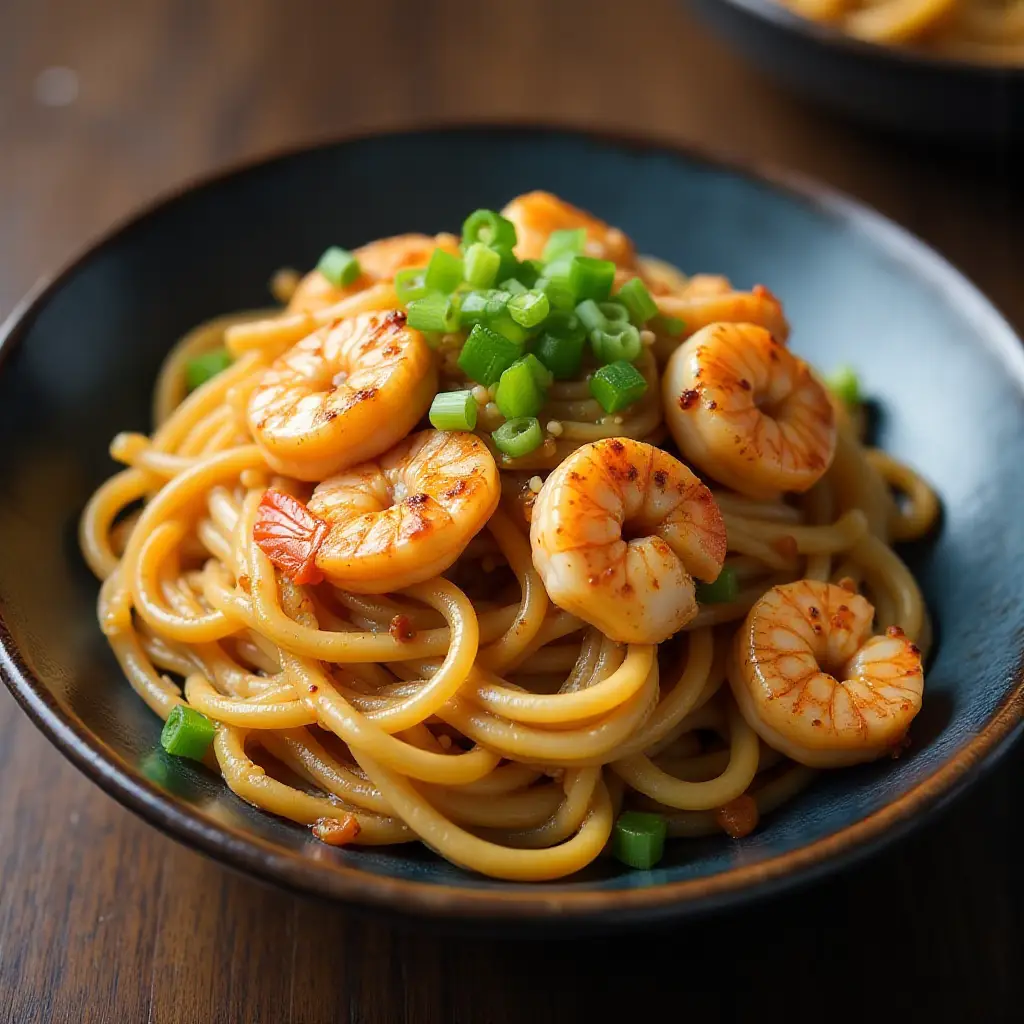 Teriyaki Shrimp Noodles