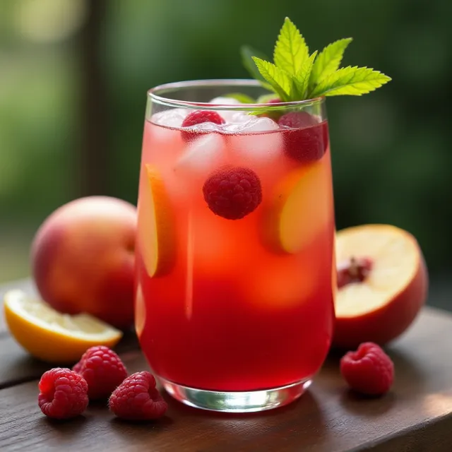 Indian Summer Raspberry Peach Sangria