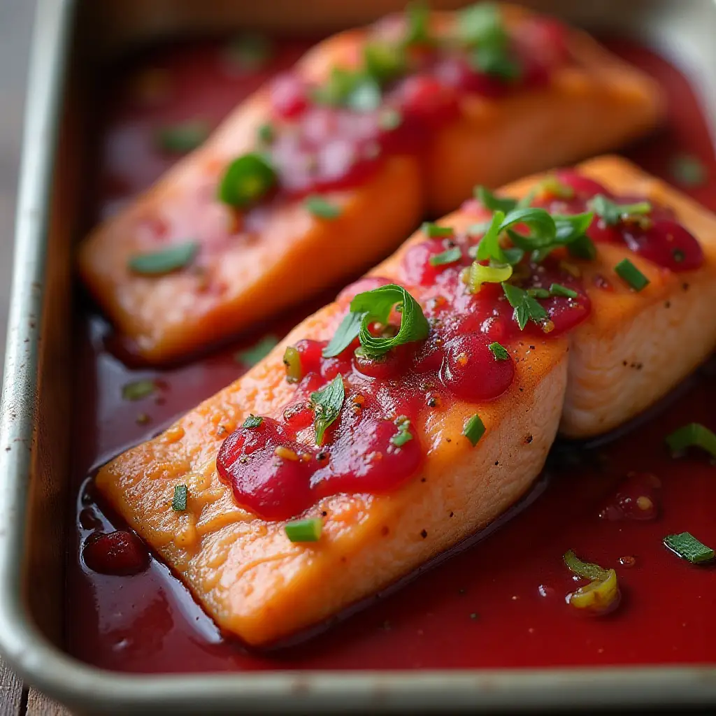 Roasted Rhubarb Salmon