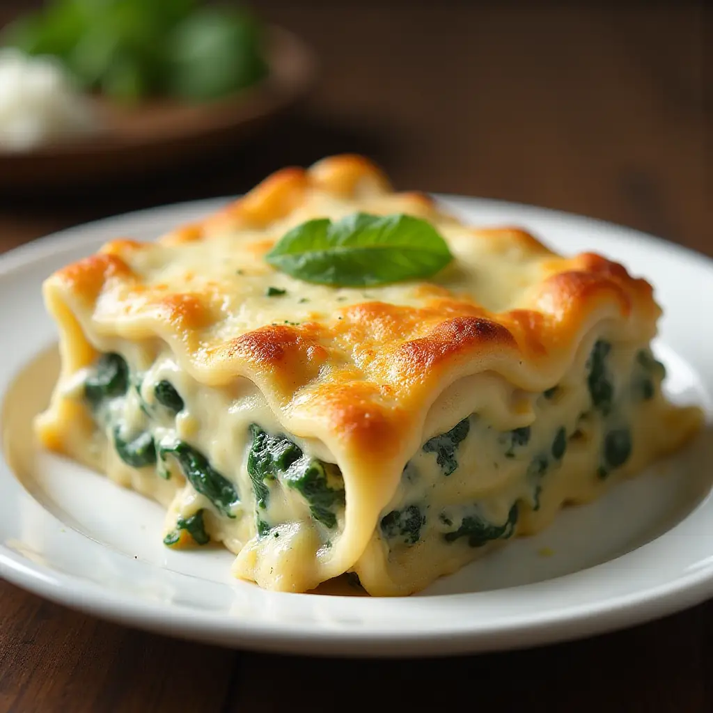 Chicken and Spinach Alfredo Lasagna