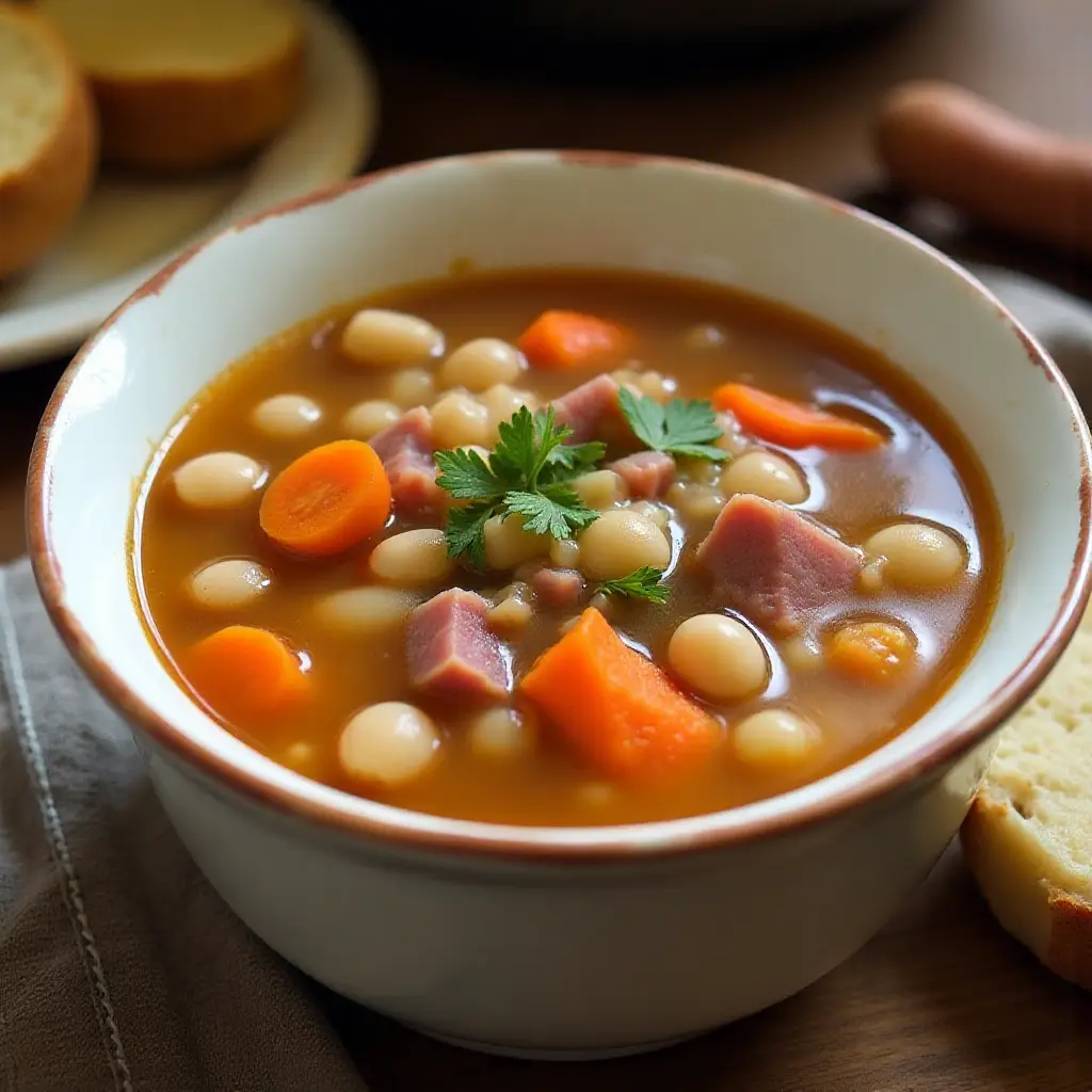 Dad's Lima Bean Soup with Ham Bone