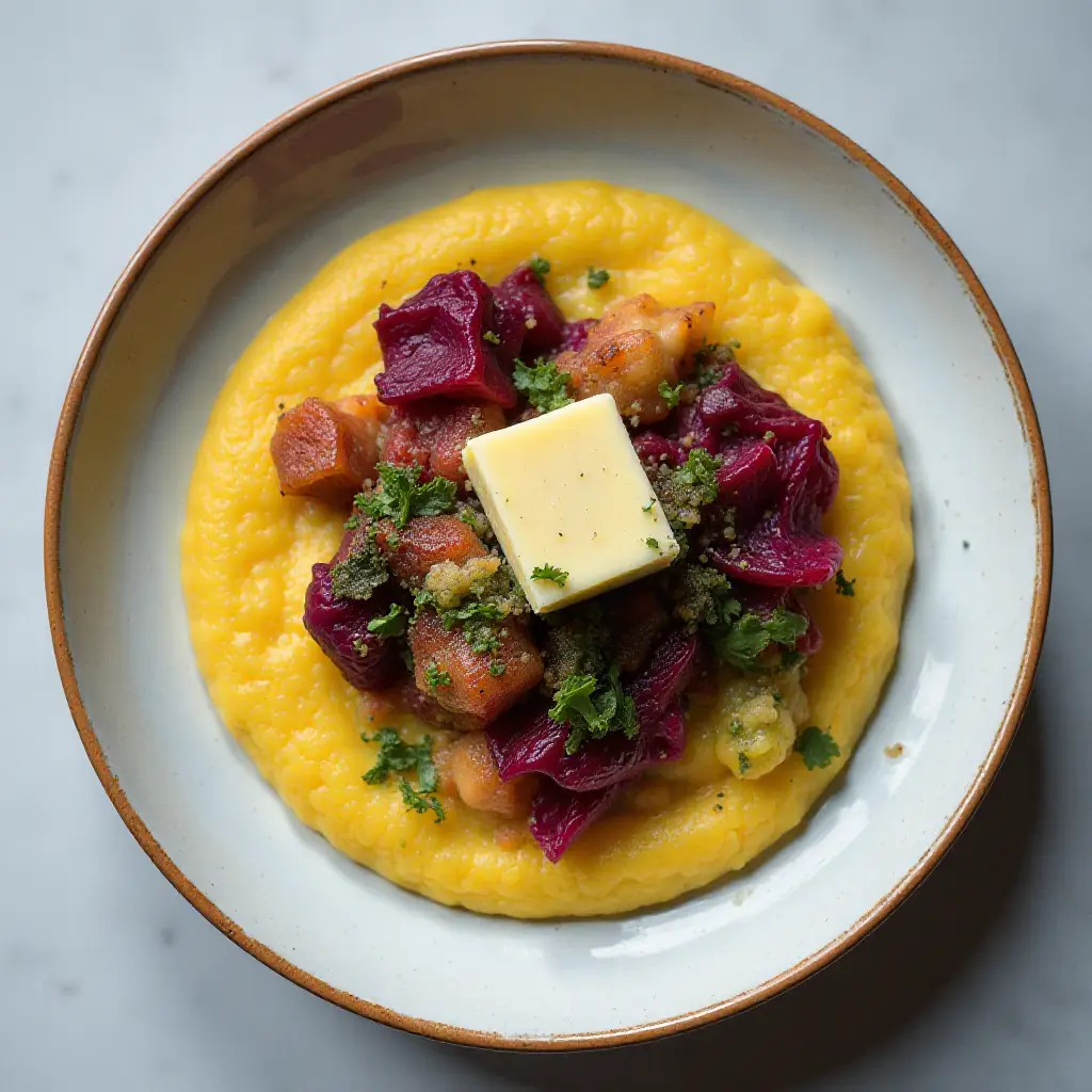 Polenta Taragna with Taleggio and Radicchio
