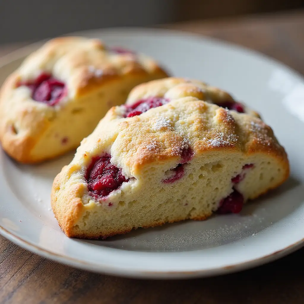 Raspberry-White Chocolate Scones