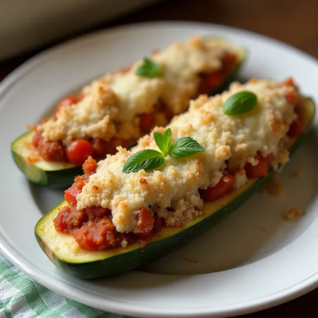 Mediterranean Stuffed Zucchini