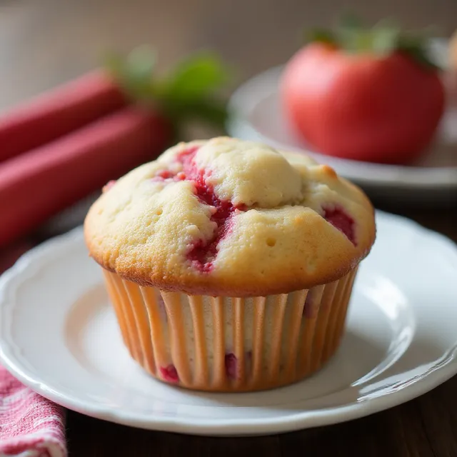 Rhubarb Poppy Seed Muffins