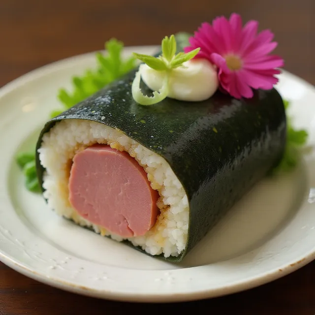 Deconstructed Spam Musubi