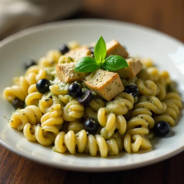 Pesto Tofu Makarna