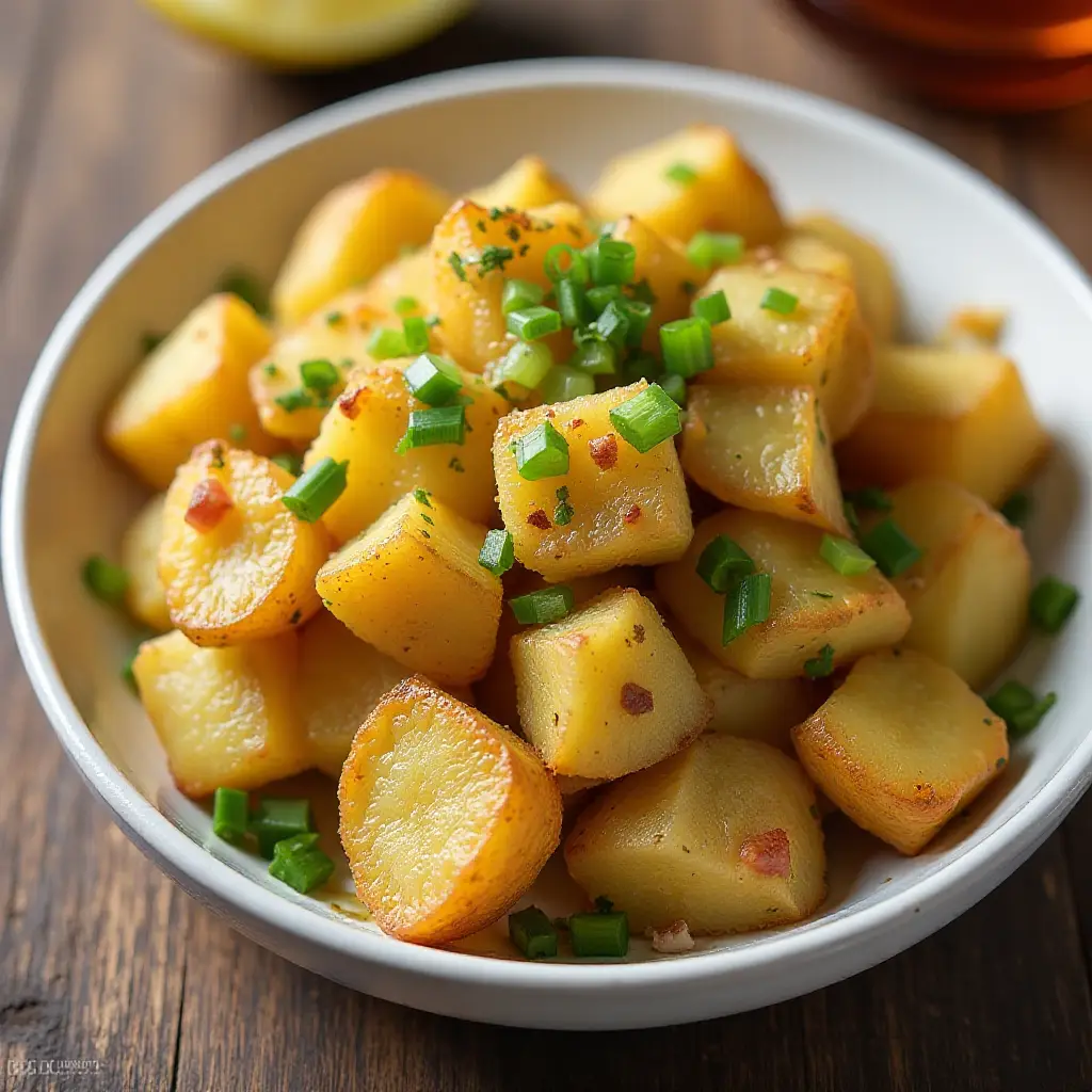 Honey Mustard Crispy Smashed Potato Salad