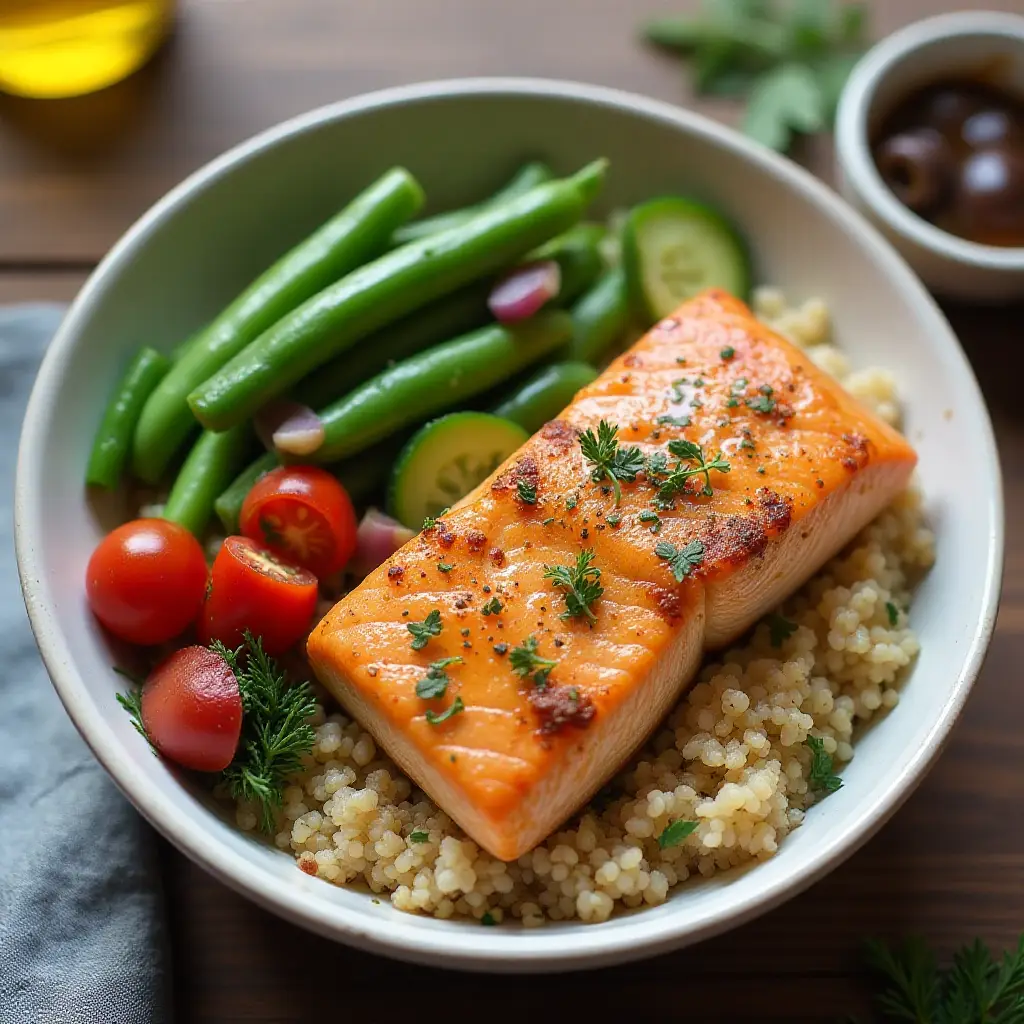 Hot Honey Salmon Bowls
