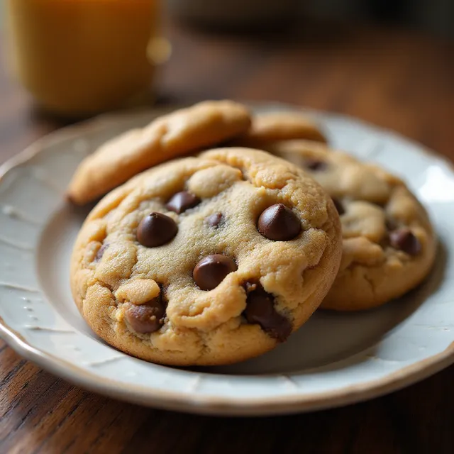Chewy Peanut Butter Chocolate Chip Cookies