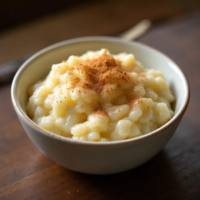 Canadian Maple Rice Pudding