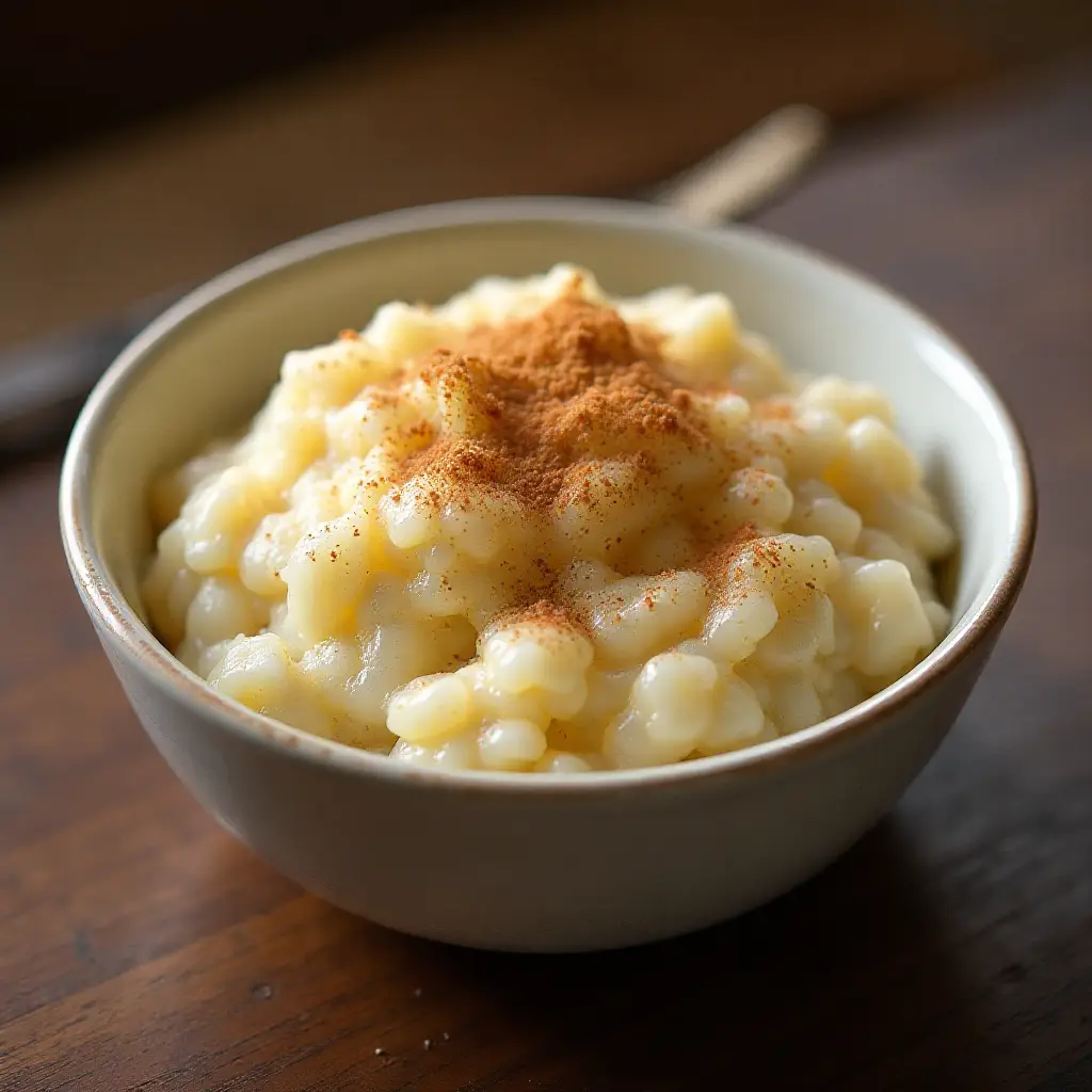 Canadian Maple Rice Pudding