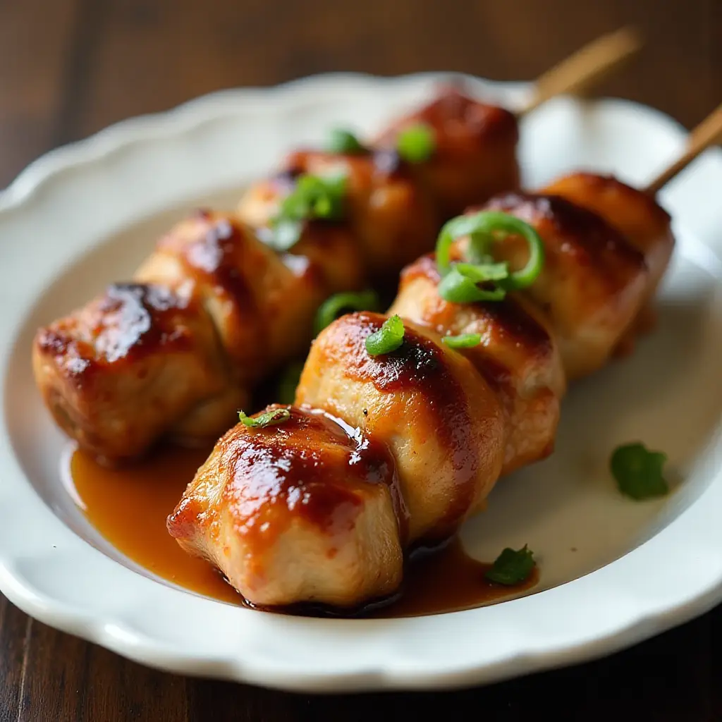 Teriyaki Chicken Thigh Skewers