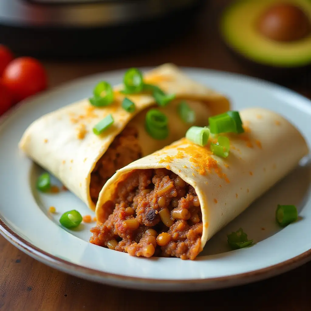 Instant Pot Beef Burritos