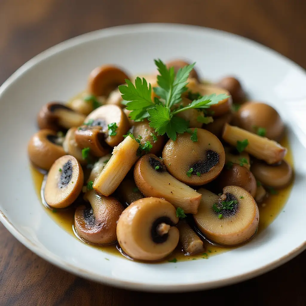 Sauteed Oyster Mushrooms in Garlic Butter