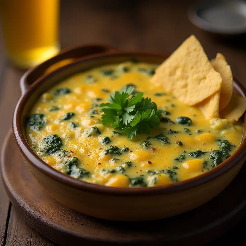 Cheesy Beer and Spinach Dip