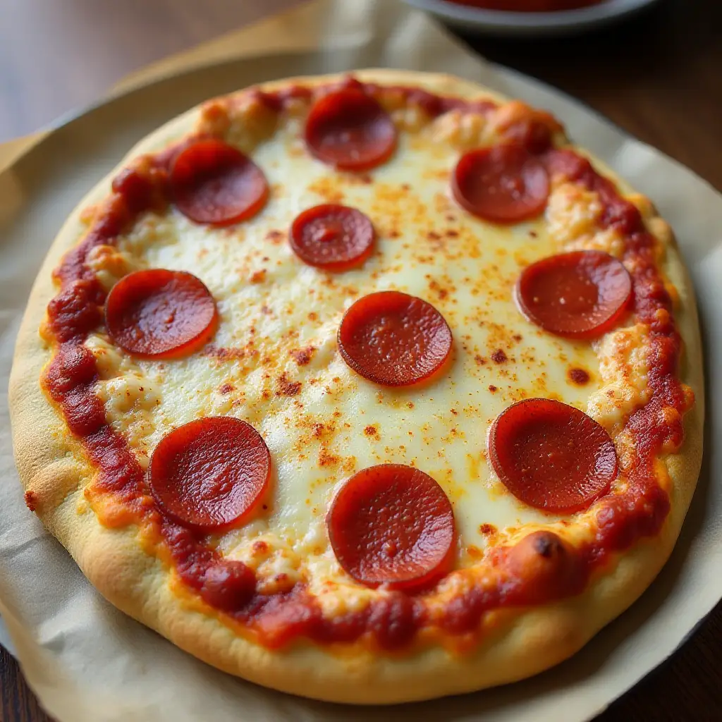 Keto Pepperoni Pizza with Fathead Crust