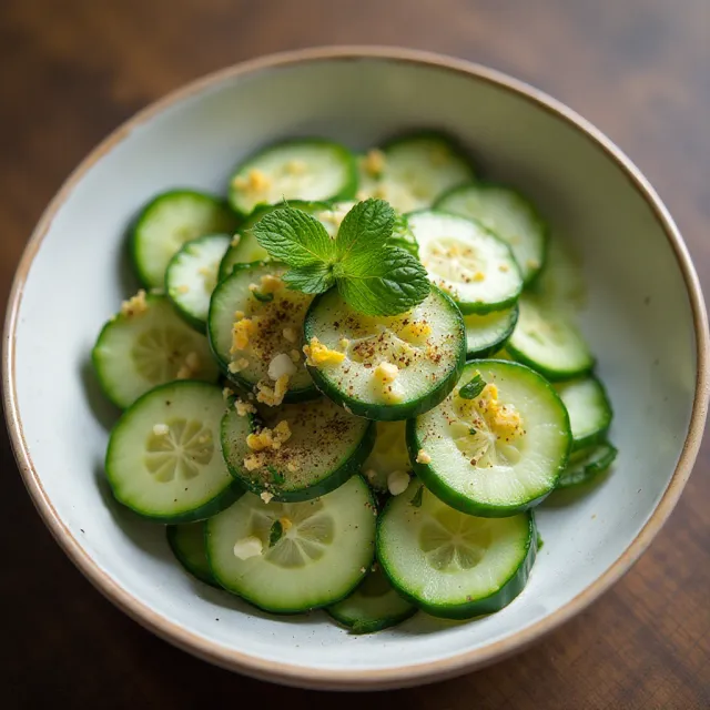 Cucumber Salad with Labneh, Za’atar, and Mint