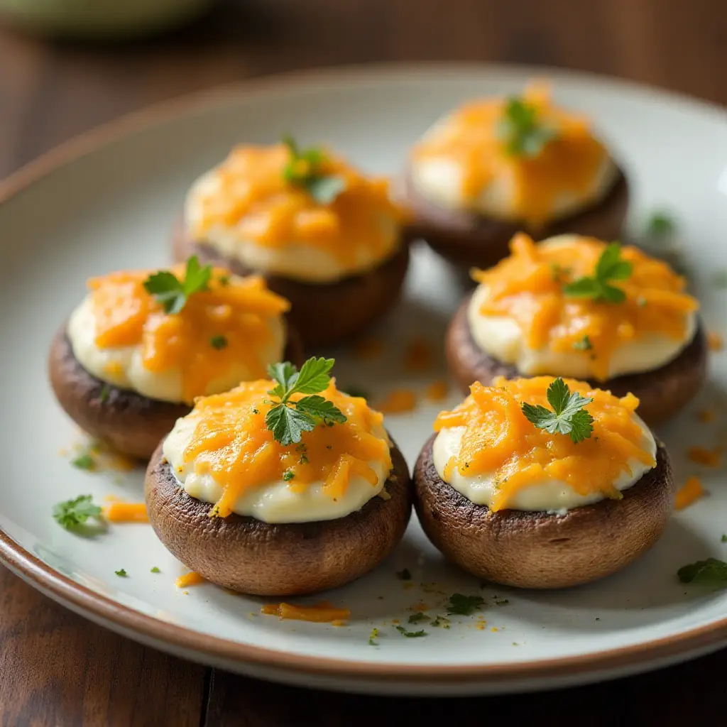 Jalapeno Popper Mushrooms