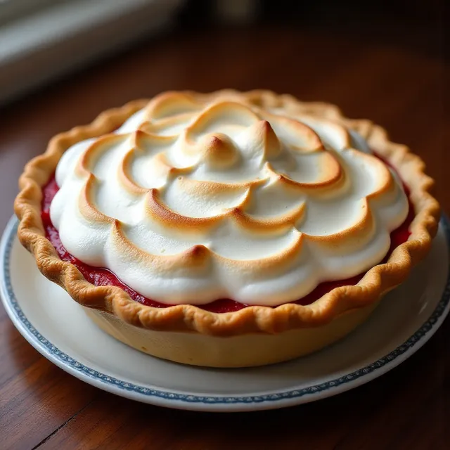 Grandma's Rhubarb Custard Pie