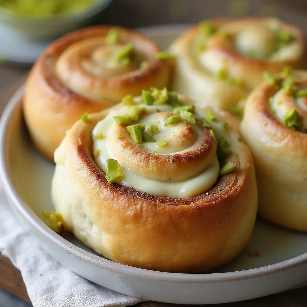 Pistachio Cream Cinnamon Rolls