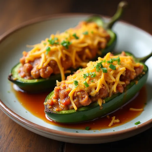 Chorizo Stuffed Poblano Peppers