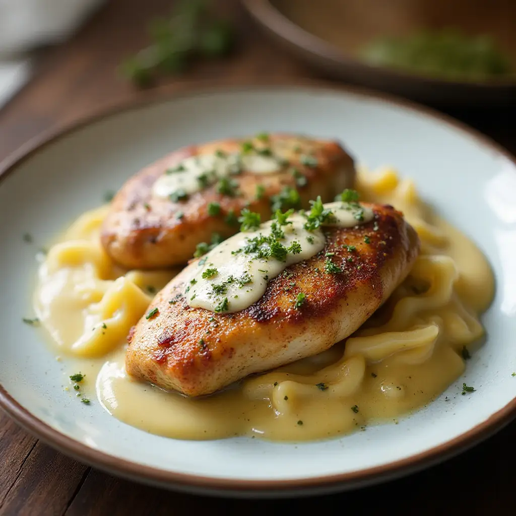 Sous Vide Cajun Boneless Chicken Breast with Creamy Pan Sauce